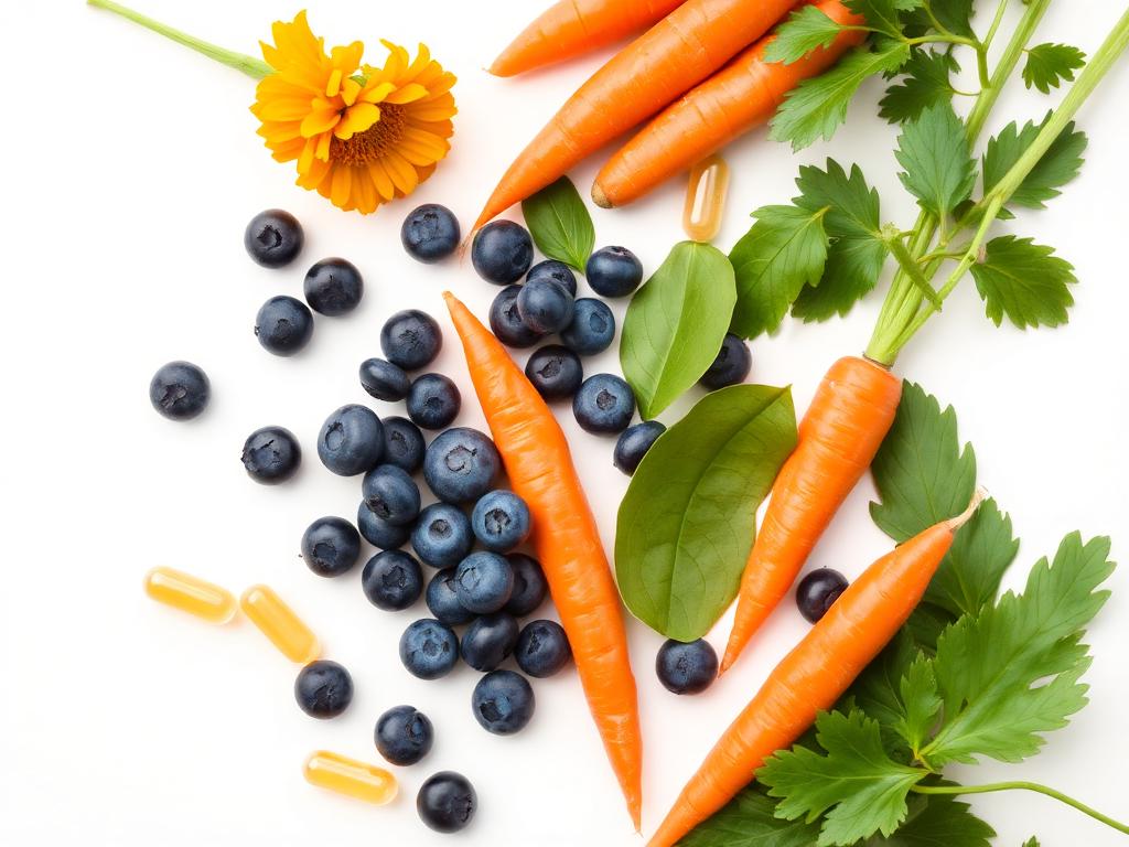 Natural eye health ingredients lutein zeaxanthin blueberries